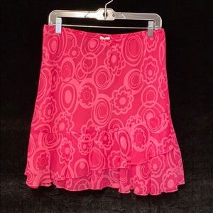 Giorgio Fiorlini Bright Fuchsia Ruffled Skirt